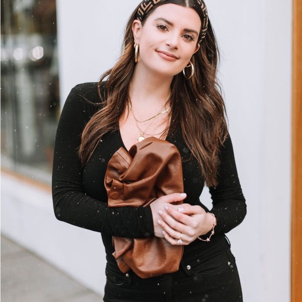 Fendi Brown & Black Fabric bandeau top headband